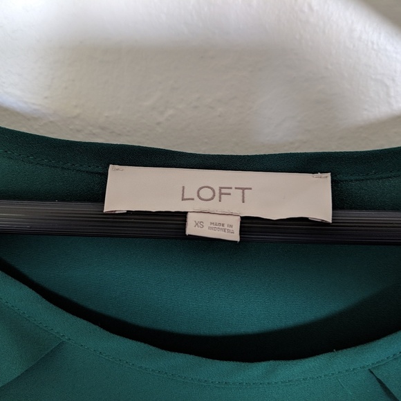 Loft Green Mini Bell Sleeve Blouse - Picture 3 of 3